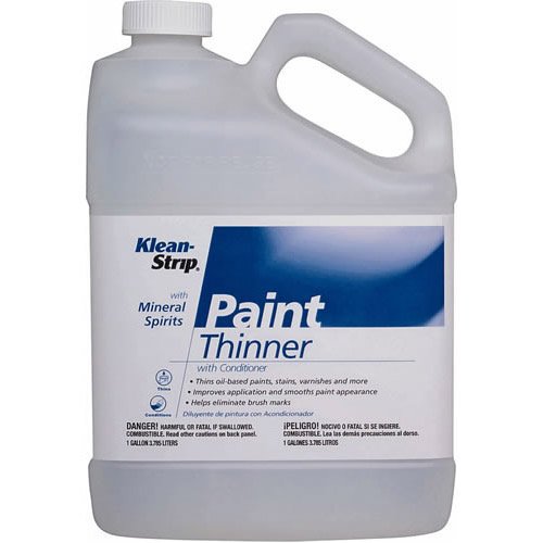 Klean-Strip Paint Thinner 1 Gal bottle pour, eases thinning and cleanup of oil-based finishes.