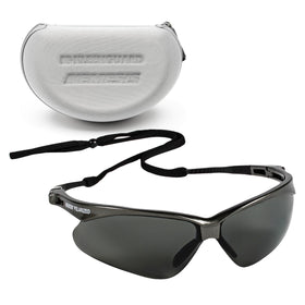 KleenGuard Nemesis polarized sunglasses with smoke lenses reduce glare outdoors