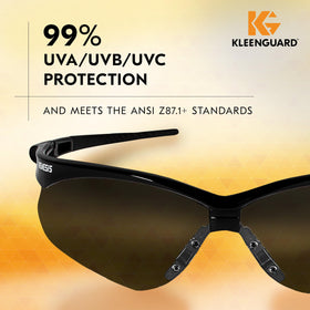 KleenGuard Nemesis patented FLEX-DRY nose piece channels sweat away.