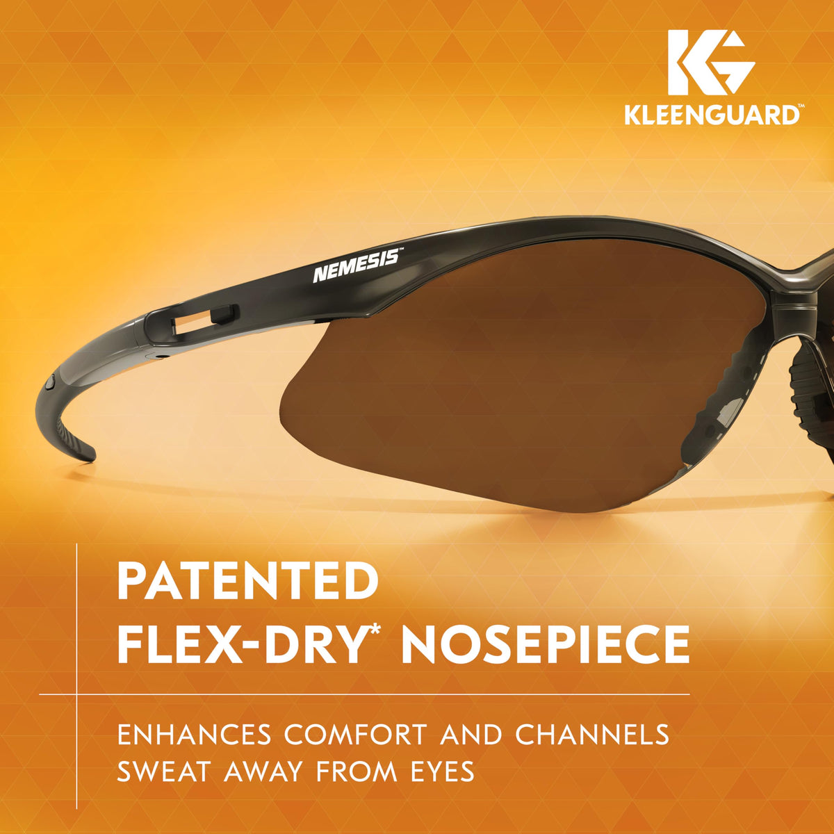 KleenGuard Nemesis 8-base wrap for enhanced peripheral protection during jobs.