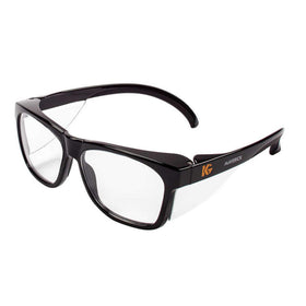 KleenGuard V30 Maverick safety glasses on-site, highlighting lightweight comfort and anti-scratch protection.