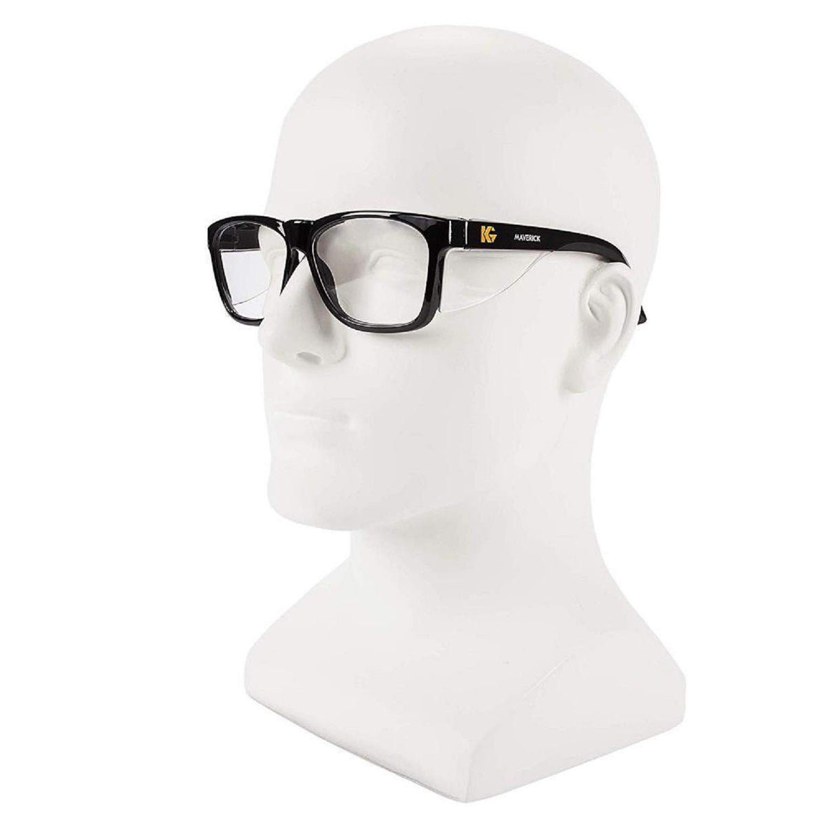 KleenGuard V30 Maverick safety glasses in use, demonstrating anti-fog performance in humid environments.