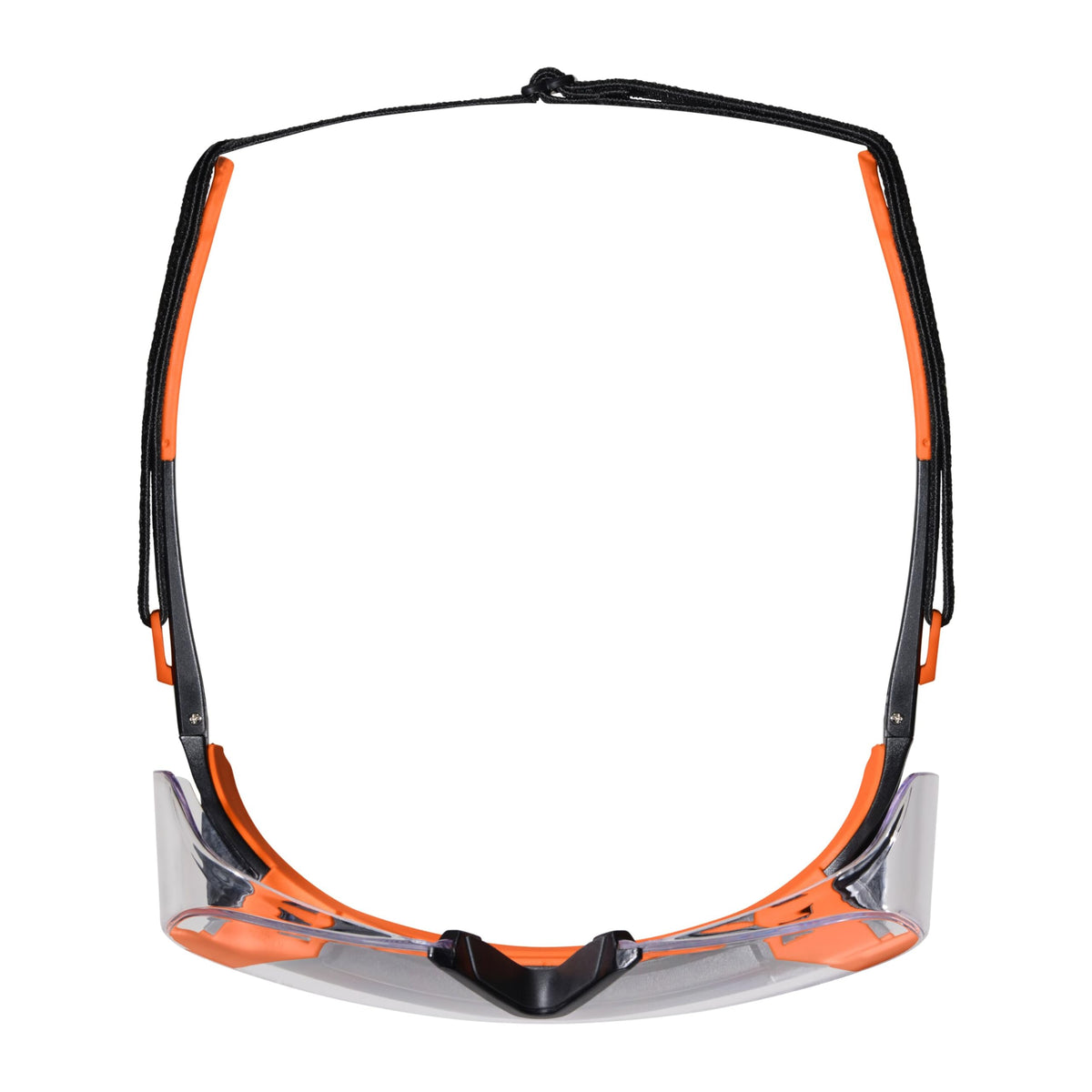 Ergonomic stems of Klein Tools 03006 OTG safety glasses for secure fit.