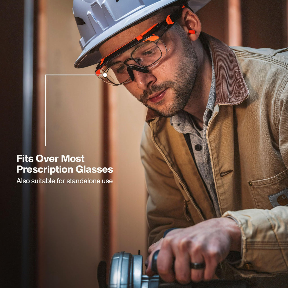 Klein Tools 03006 OTG glasses with UV protection for crystal-clear vision.