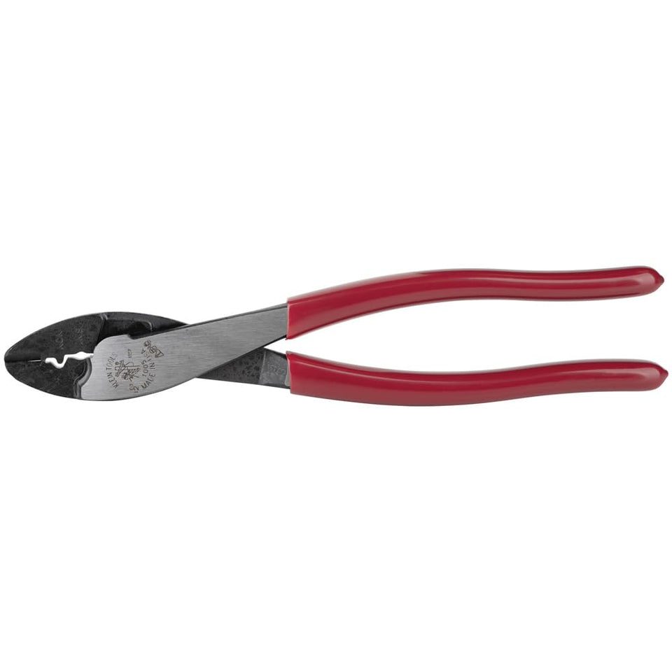 Klein Tools 1005 cutting-crimping tool close-up for versatile terminal work