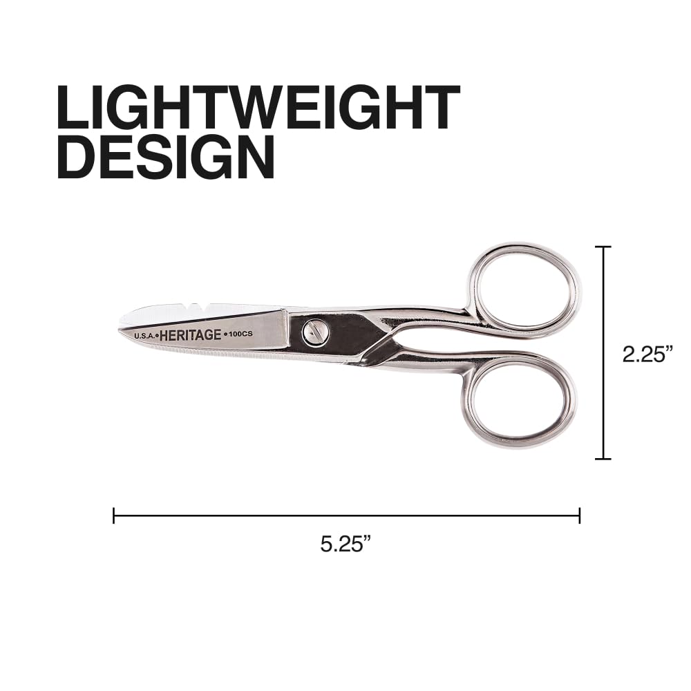 Klein Tools 100CS tempered steel blade offers long life.