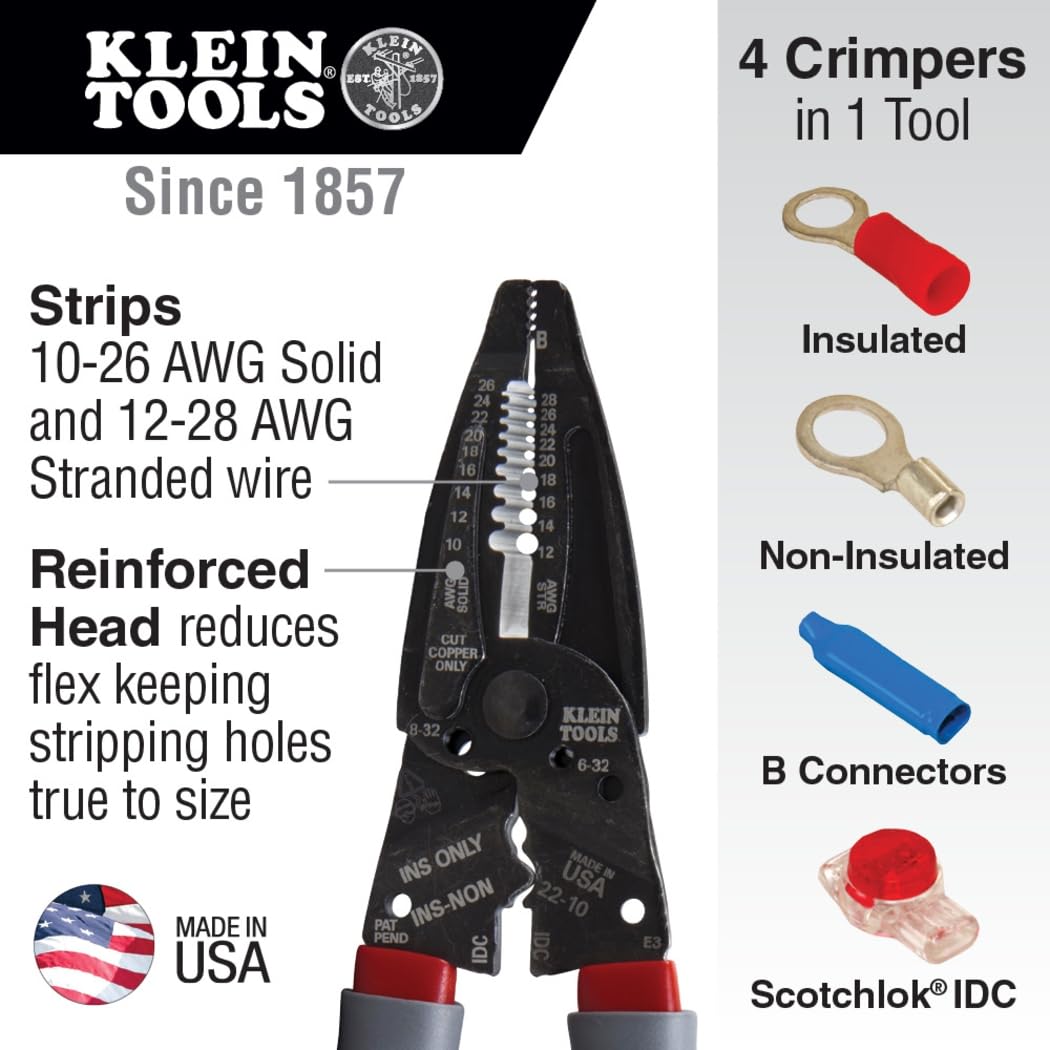Klein Tools 1019 Kurve ergonomic grip for comfortable use.