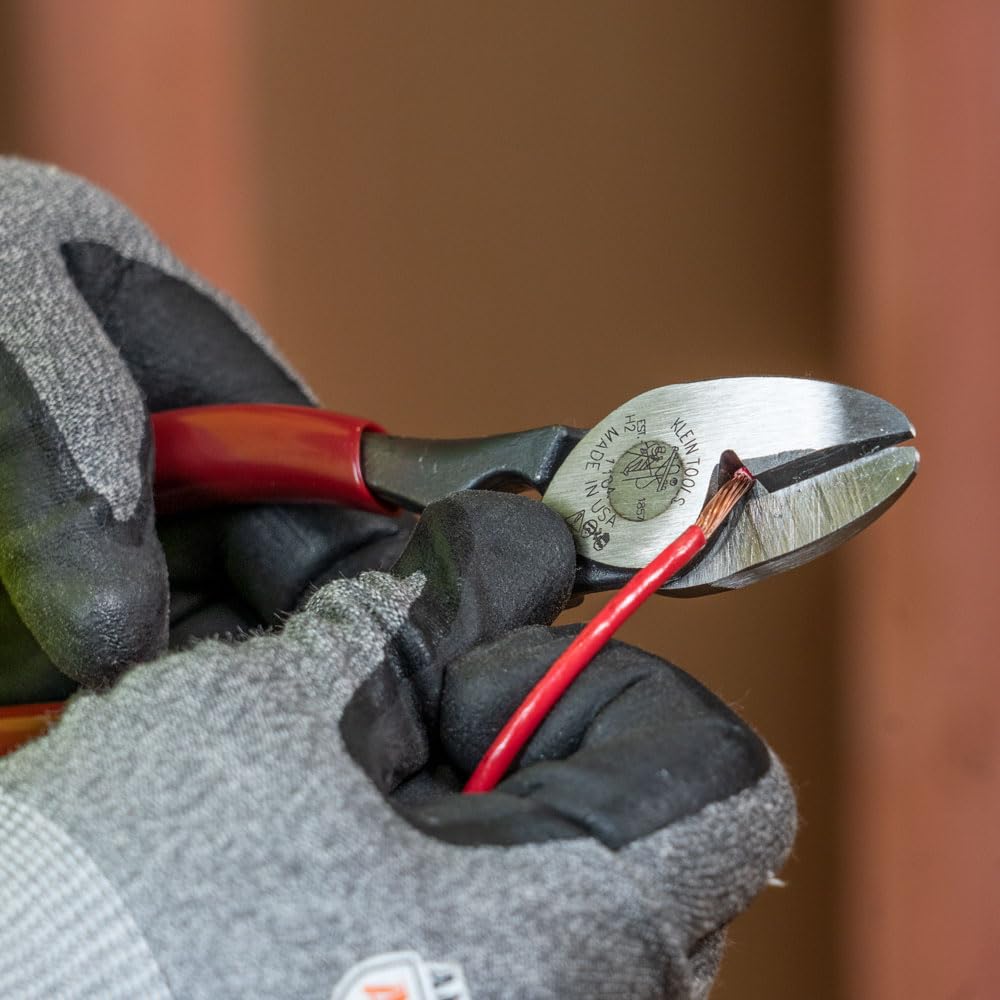Klein Tools 1104 stripping notch aids quick wire prep.