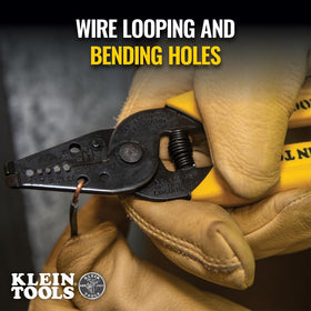 Klein Tools 11048 dual-wire stripper narrow nose fits into confined wiring areas for precision