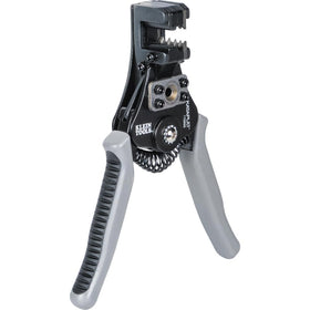 Klein Tools 11069S solar wire stripper in action stripping 6-12 AWG PV wire cleanly