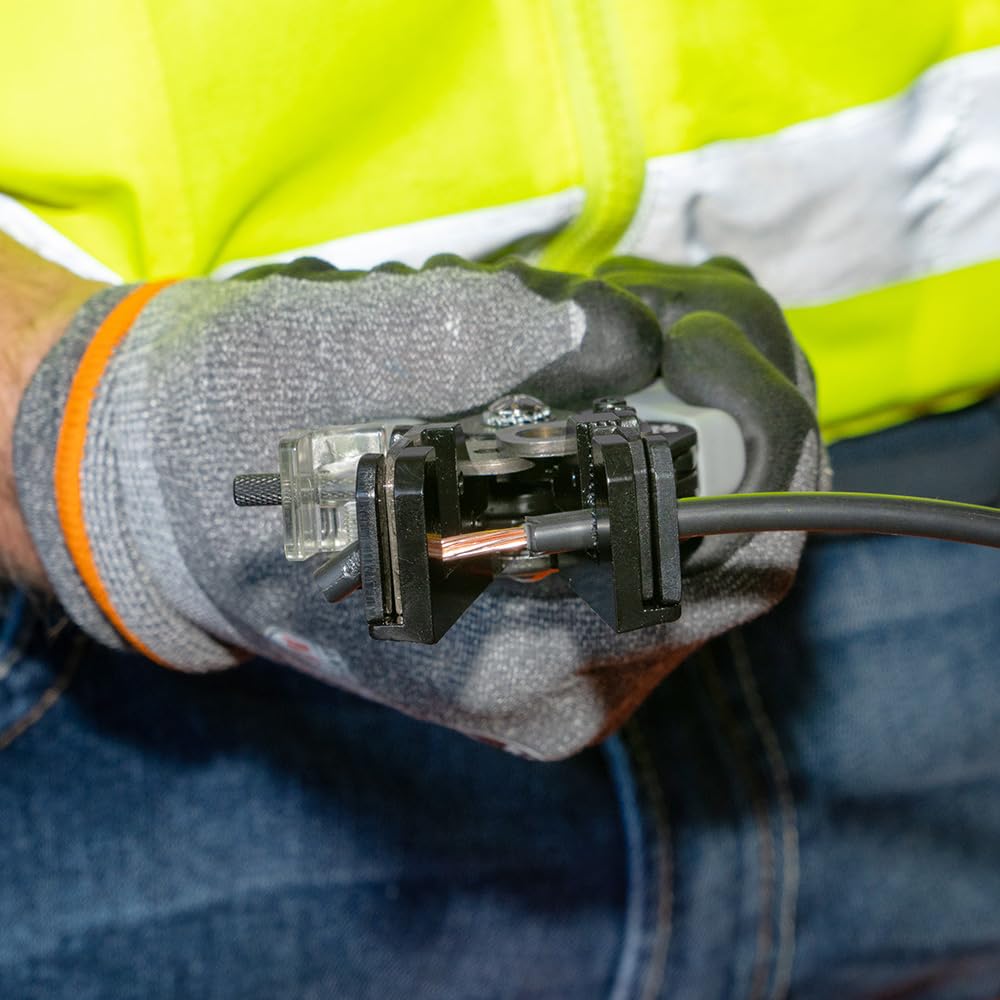 Optional wire stopper attachment enables repeatable strip lengths