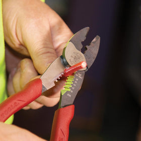 Klein Tools 2005N below rivet shear cutter cleanly cuts copper wire