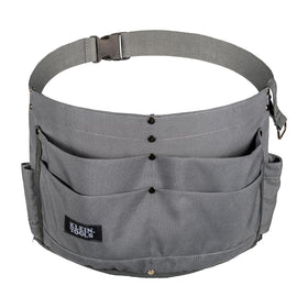 Klein Tools 21022 apron with front pockets for quick screws and nails access.