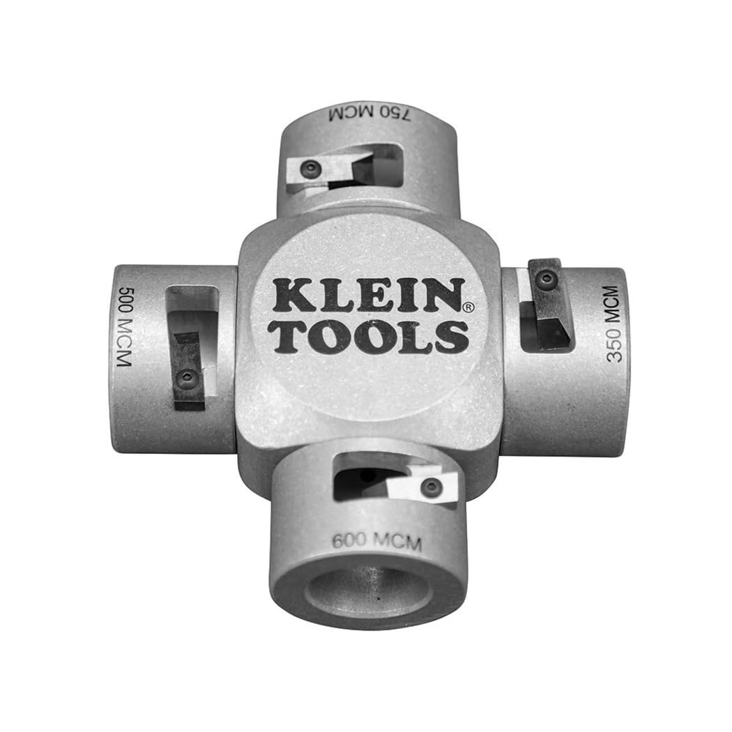 Klein Tools 21050 cable stripper removes insulation cleanly on large MTW/THHN cables (350-750 MCM).