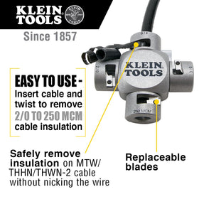 Klein Tools 21051 with clover design enabling four wire sizes in one tool