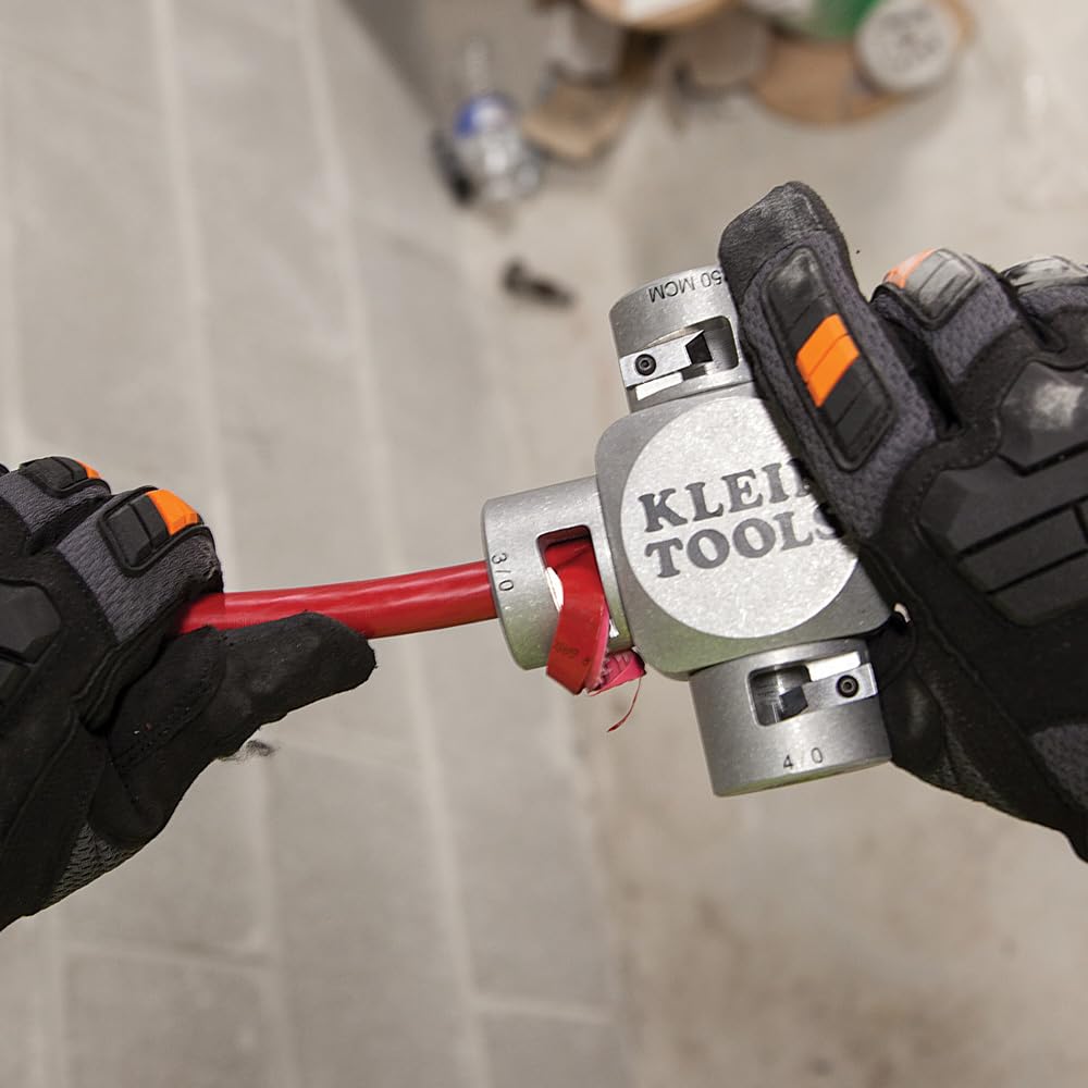 Klein Tools 21051 in use: insert and twist for precise cuts