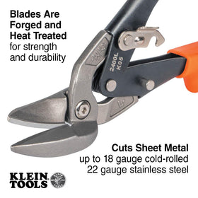 Close-up of Klein Tools 2400L forged blade showing durable construction.