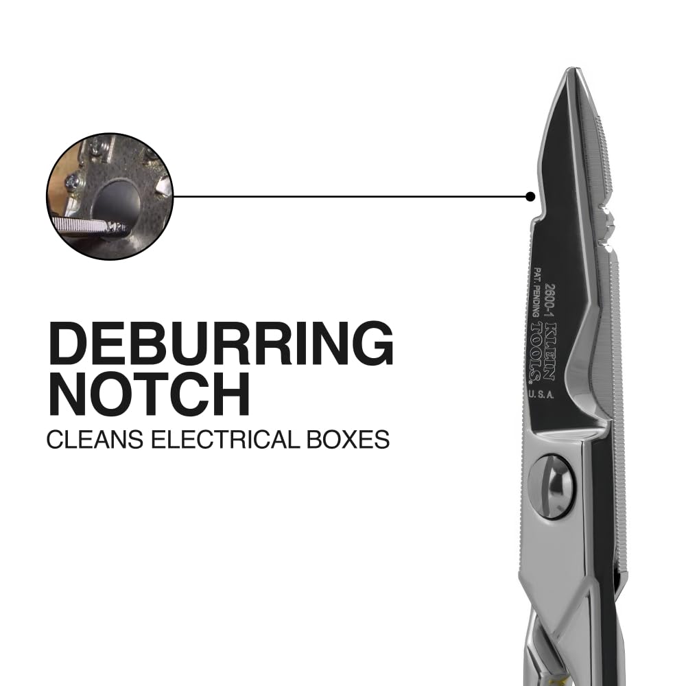 Klein Tools 26001 non-slip serrated teeth secure grip during demanding cuts.