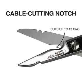 Klein Tools 26001 wire-stripping notches support 19 and 23 AWG wires with ease.