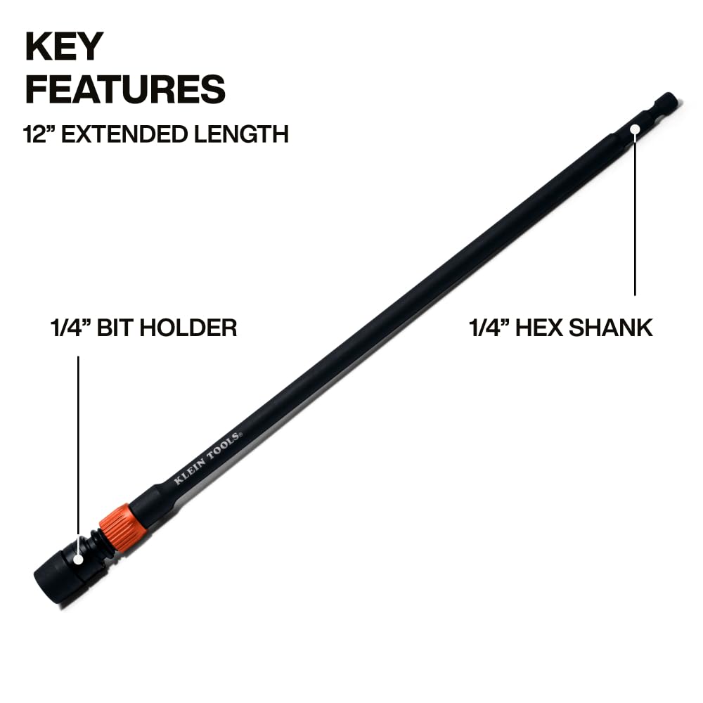 Klein Tools 31089 dual-locking system detail for secure bit retention.