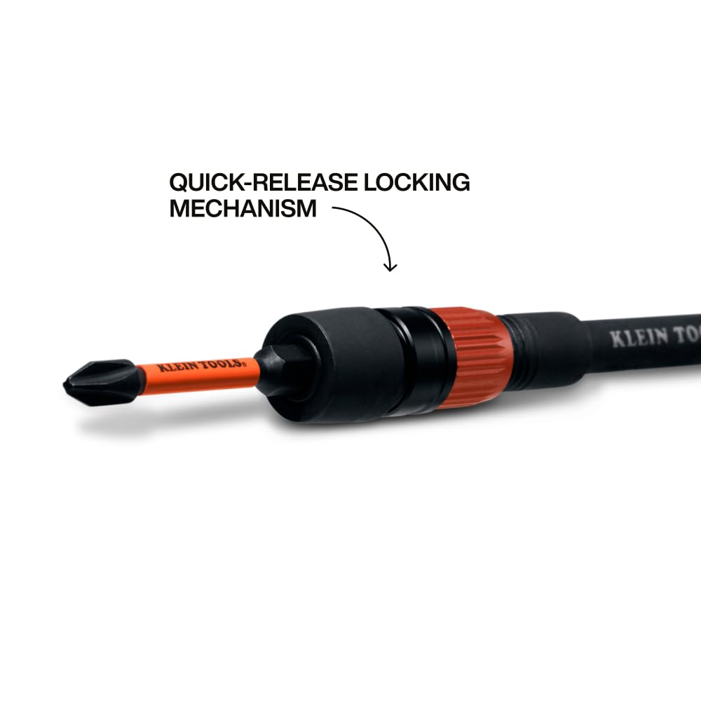 Klein Tools 31089 impact-rated 1/4-inch hex shank withstands impact drivers.