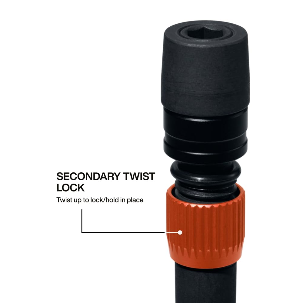 Klein Tools 31089 textured twist-lock enhances grip for glove use.