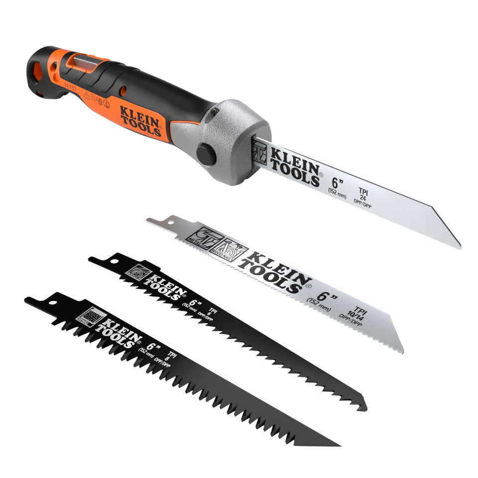 Klein Tools 31757 folding jab saw with blades included for drywall and wood cutting