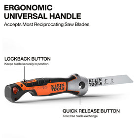 Klein Tools 31757 compact folding jab saw storing blades up to six inches