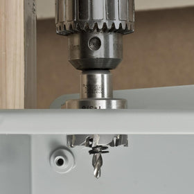 Klein Tools 31852 integrated flange stops over drilling on metal