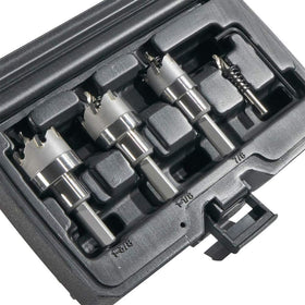Klein Tools 31872 integrated flange design stops drilling past sheet metal edge.