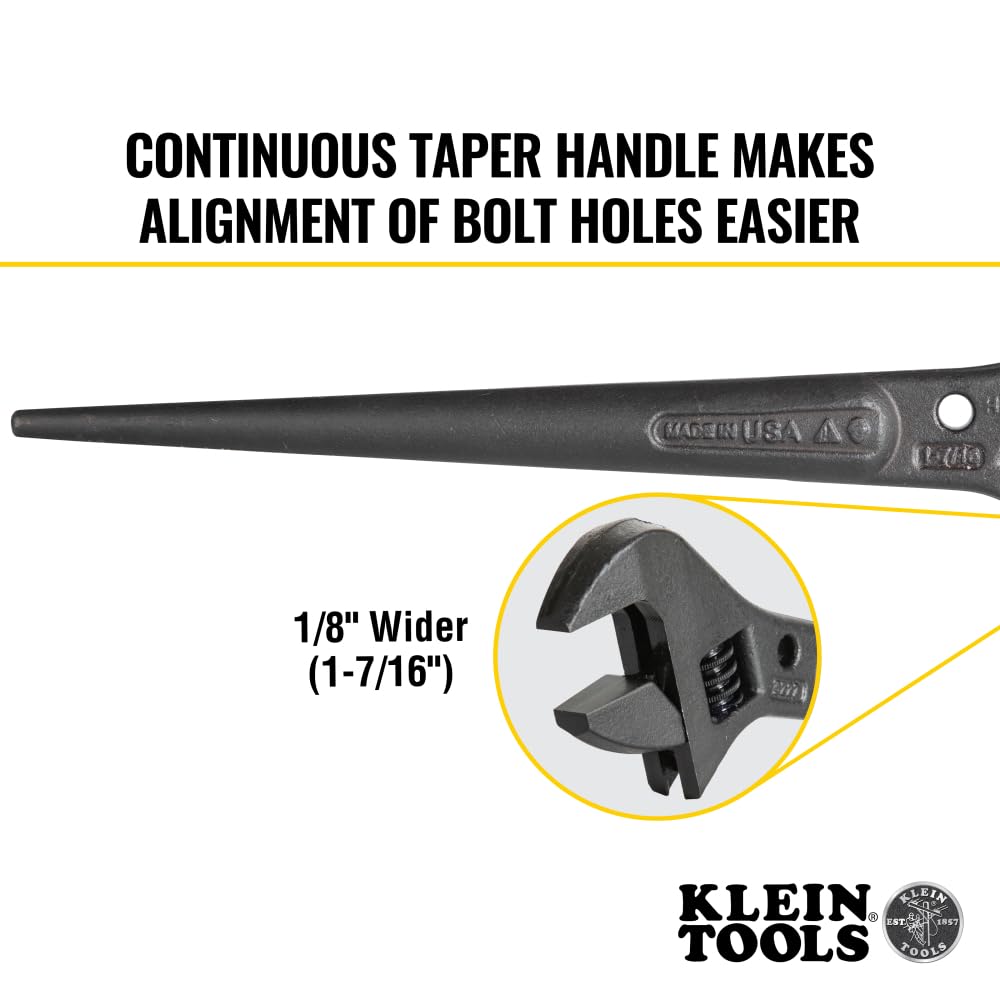 Klein Tools 3227 continuous-taper handle aids bolt alignment