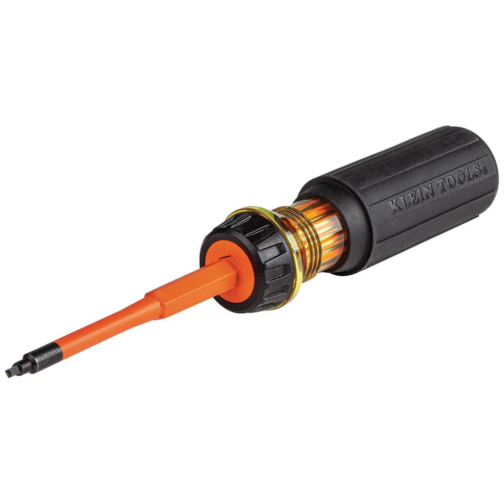 Klein Tools 32287 insulated screwdriver with flip-blade for quick tip changes
