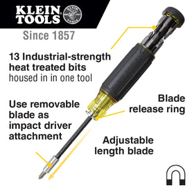 Klein Tools 32303 bits stored in the handle for quick access.