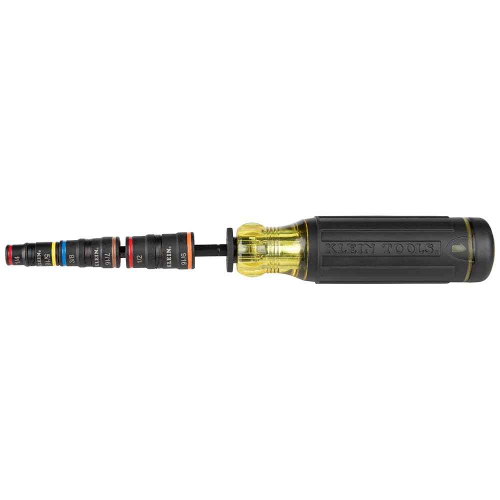 Klein Tools 32303HD bit storage handle keeps bits organized during work