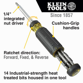 Klein Tools 32305 onboard bits and nut driver for quick access