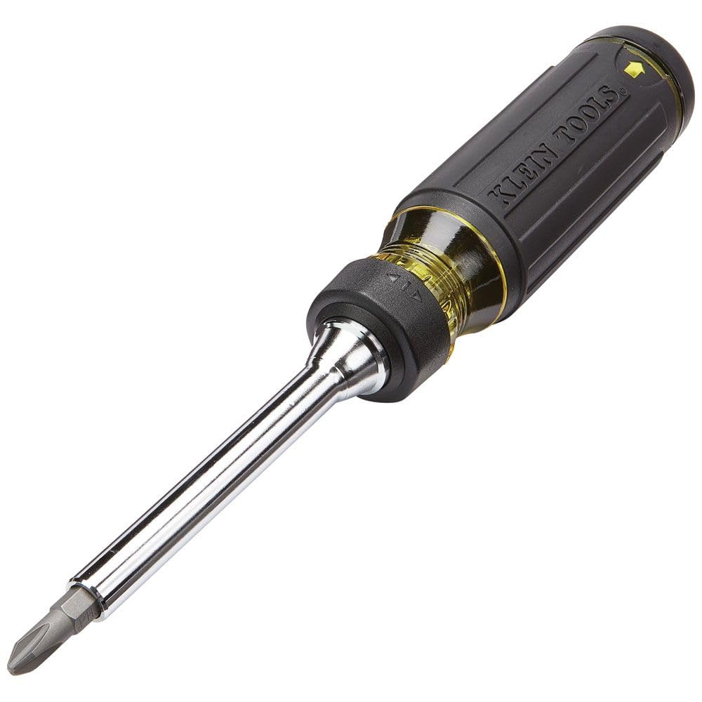 Klein Tools 32305 ratcheting screwdriver in action for faster driving