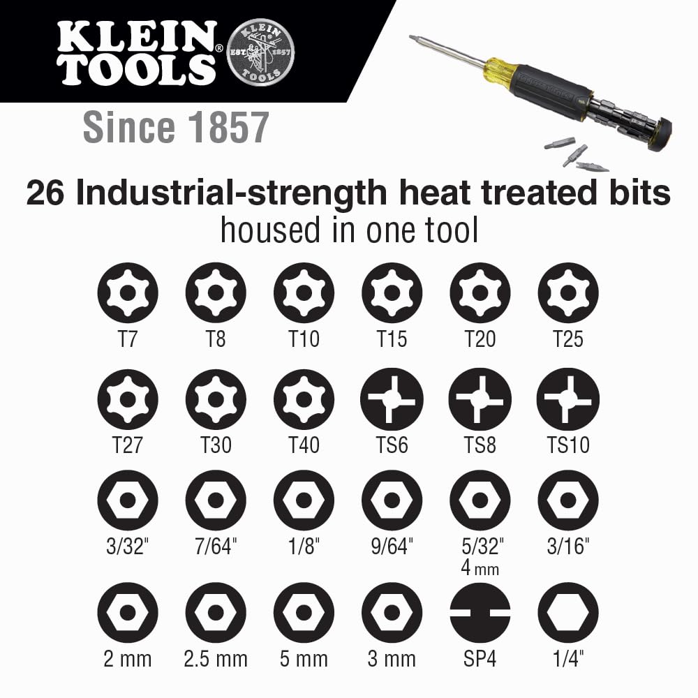 Klein Tools 32307 industrial-strength bits provide durable performance for demanding tasks.