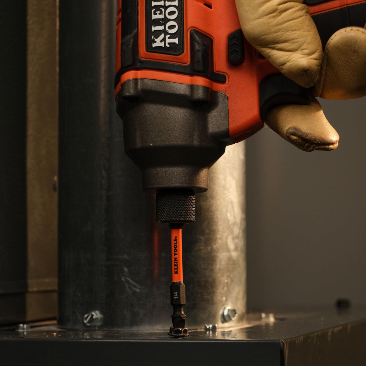 Klein Tools 32313HD case open storage reveals all bits.