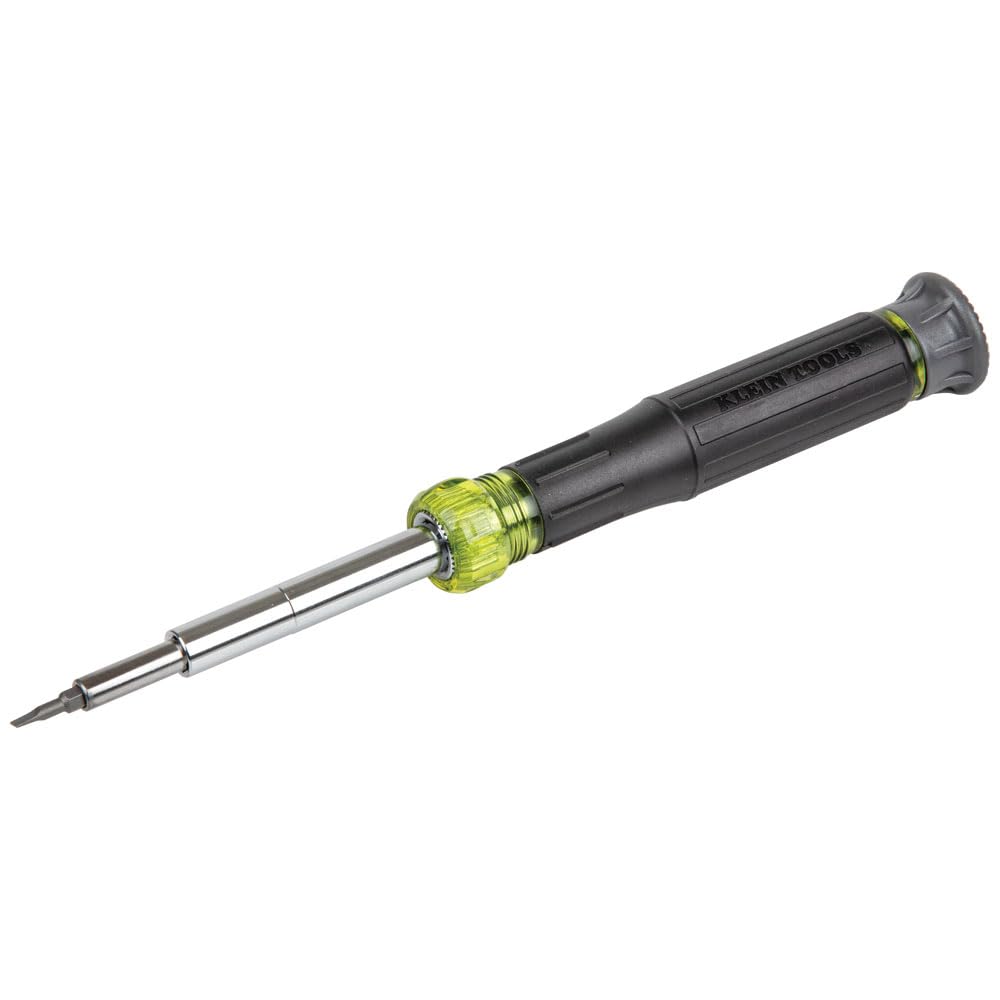 Klein Tools 32314 electronic screwdriver in 14-in-1 setup for versatile electronics repairs.