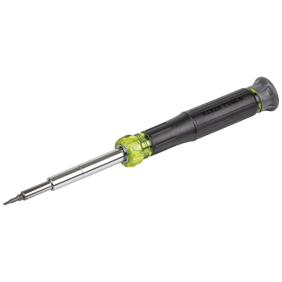 Klein Tools 32314 electronic screwdriver in 14-in-1 setup for versatile electronics repairs.