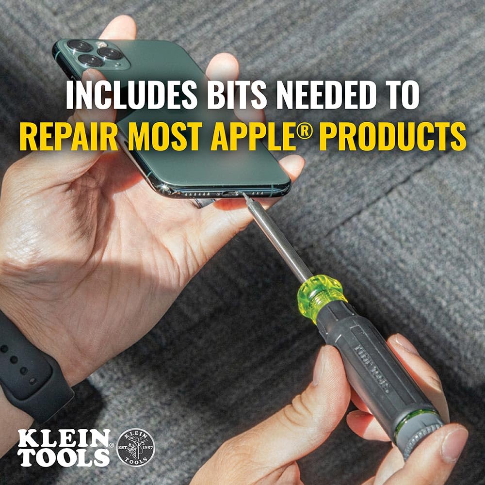 Klein Tools 32328 magnetic-barrel aids one-handed bit handling.