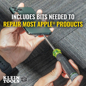 Klein Tools 32328 magnetic-barrel aids one-handed bit handling.