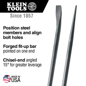 Klein Tools 3246 round connecting bar measures 36 inches for reach and leverage.