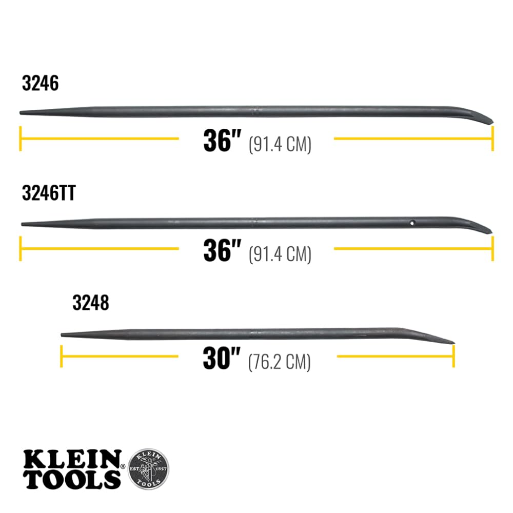 Klein Tools 3248 features a 15-degree angled chisel for added leverage.