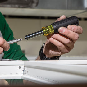 Klein Tools 32500MAG interchangeable shaft enables fast tip swaps.