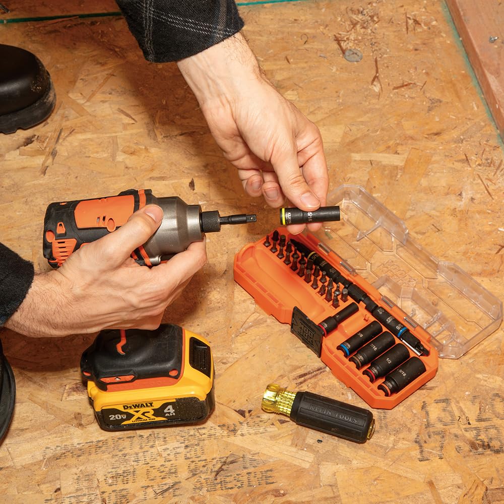 Klein Tools 32502HD six deep-well sockets for tough fasteners