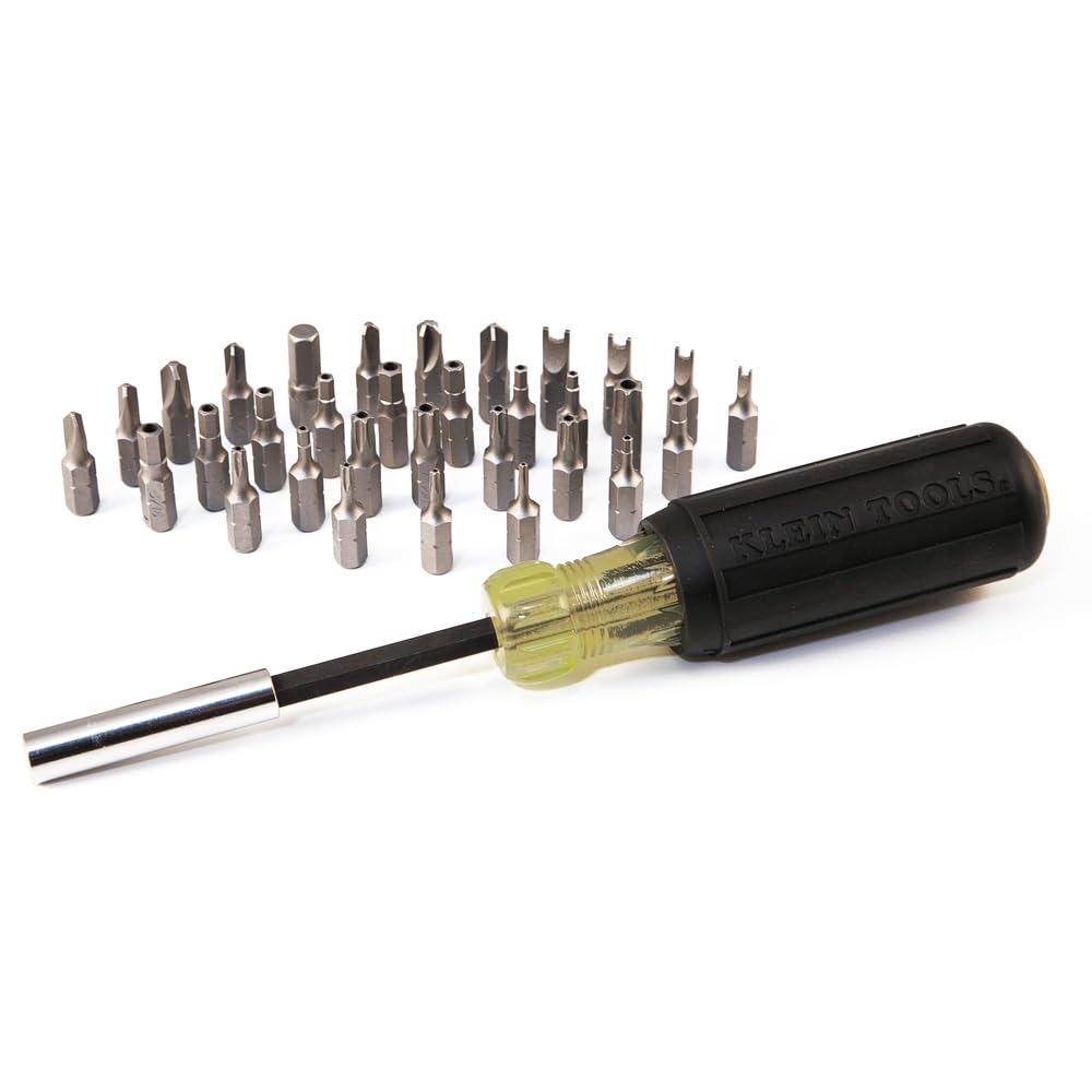 Klein Tools 1/4 in square to 1/4 in hex adapter for socket compatibility.