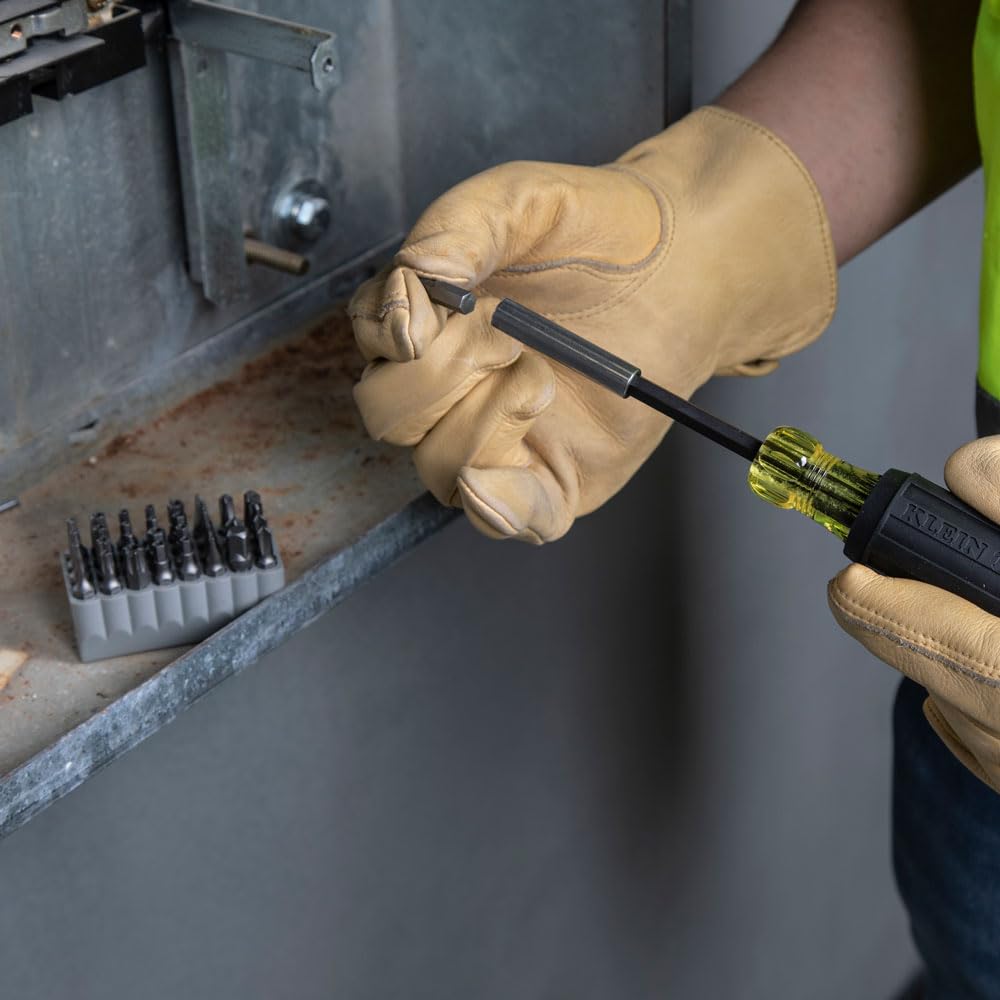 Klein Tools spanner bits set for common mechanical fastenings.