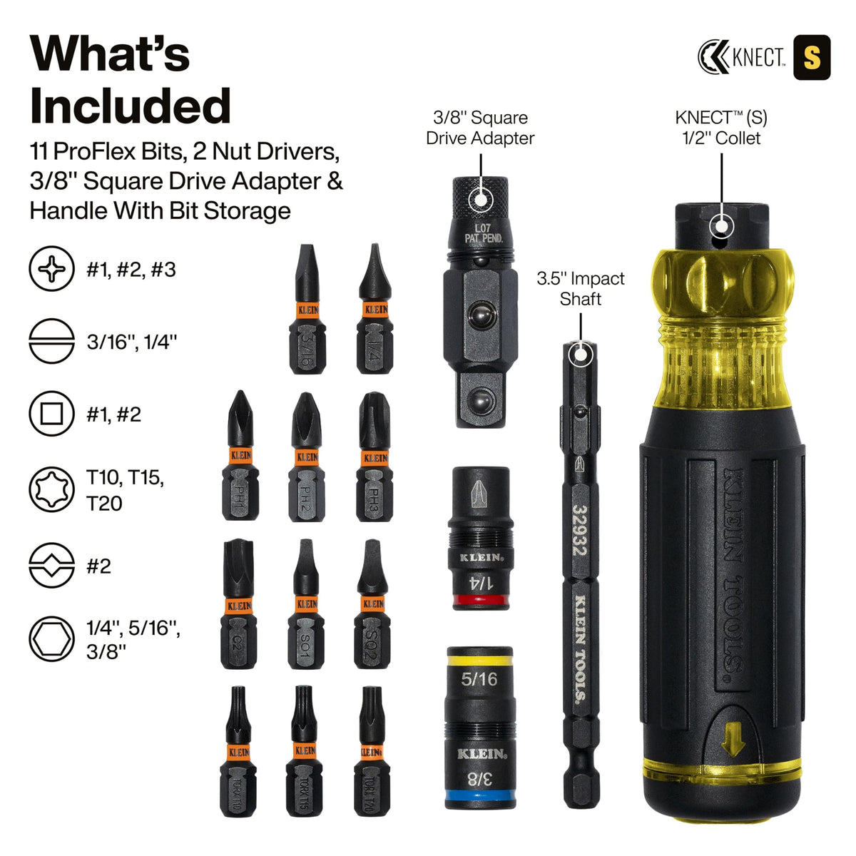 Klein Tools 32517HD KNECT impact-ready attachment for quick impact switching.