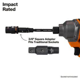 Klein Tools 32517HD KNECT magnetic shaft secures bits during work.